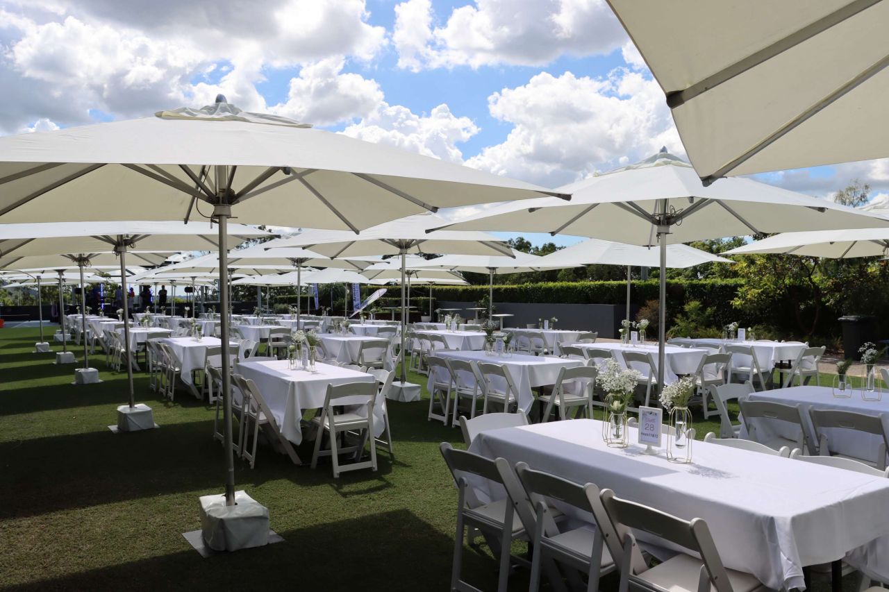 Market Umbrella Square White