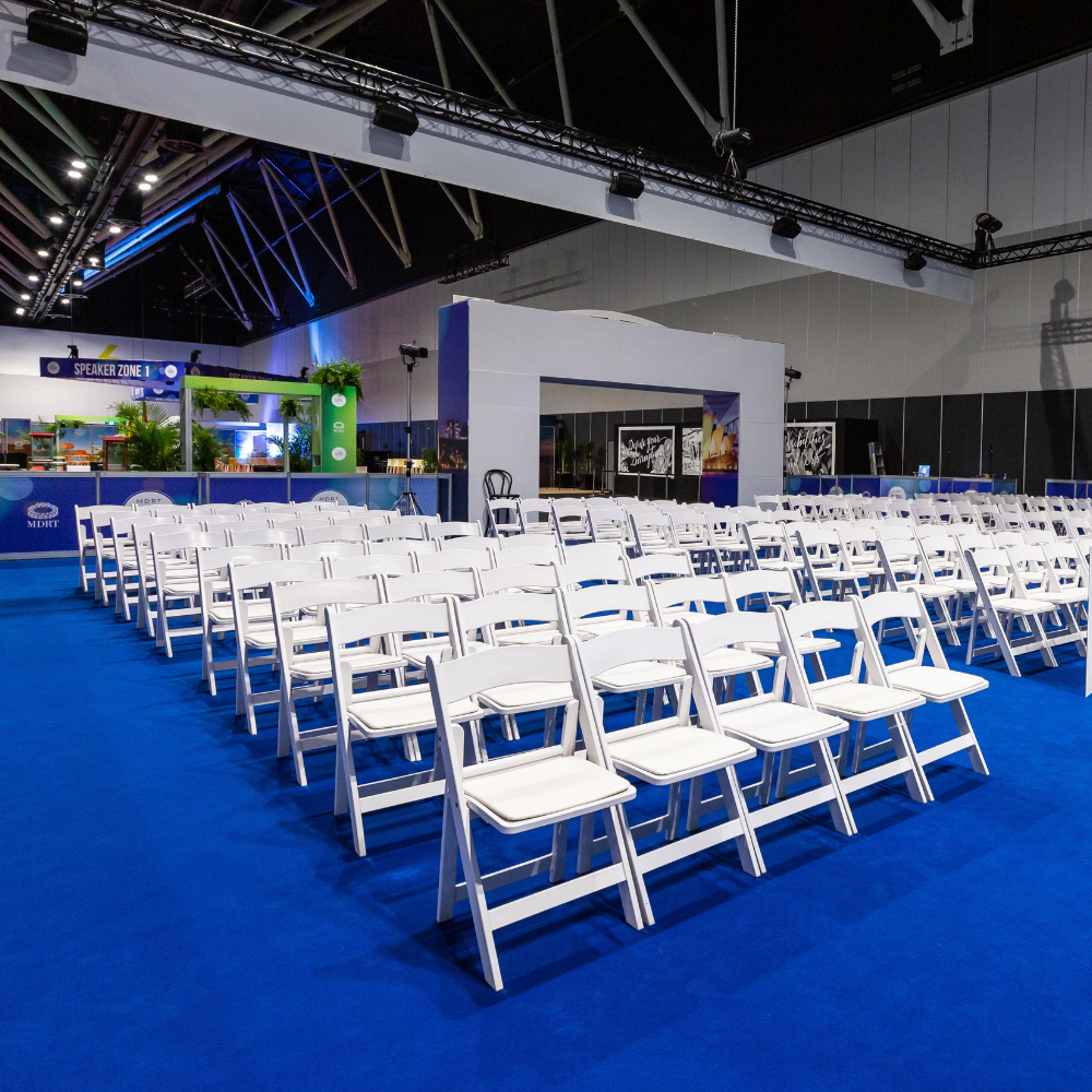 Folding Padded Chair White