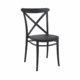 Cross Back Chair Black