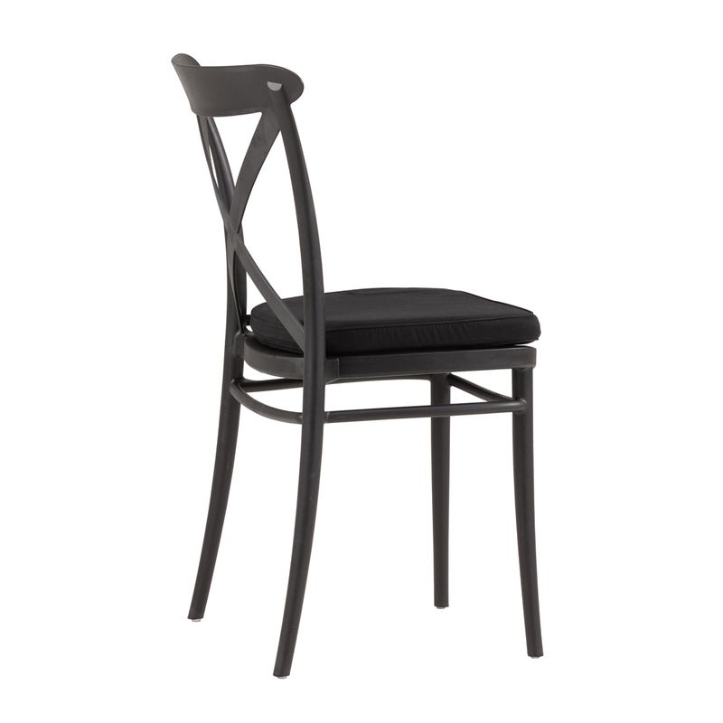 Cross Back Chair Black