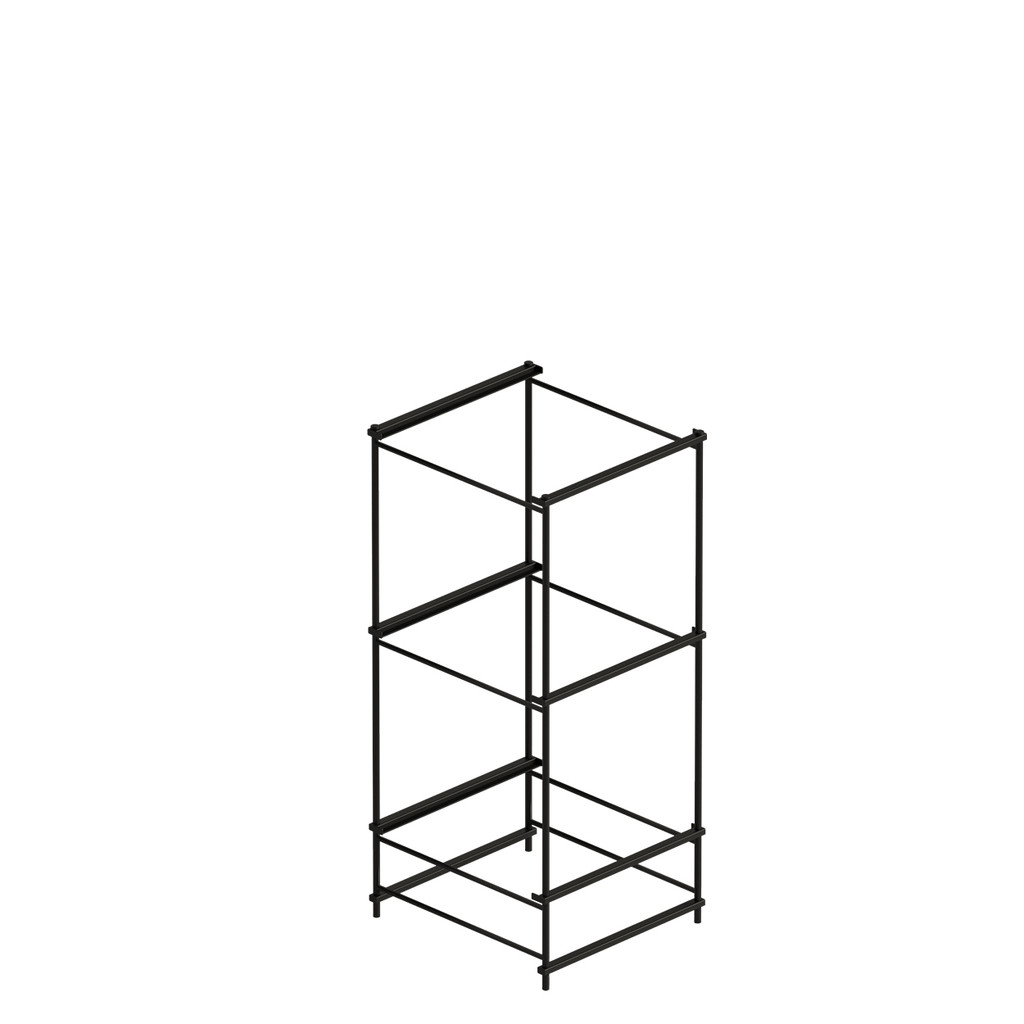 Stilt Folding Frame 1 x 3 Black