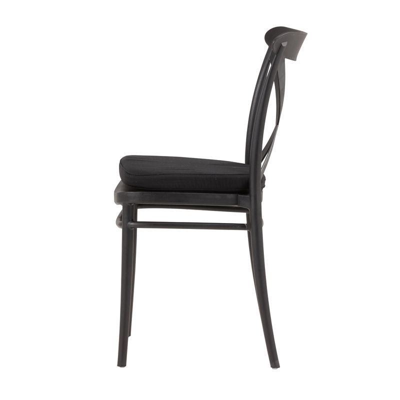 Cross Back Chair Black