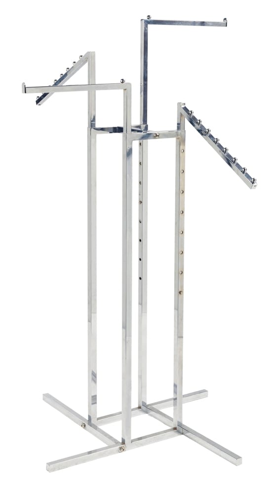 4 Way Chrome Clothes Rack