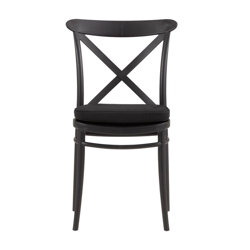 Cross Back Chair Black