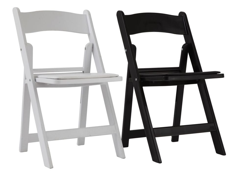 Folding Padded Chair White