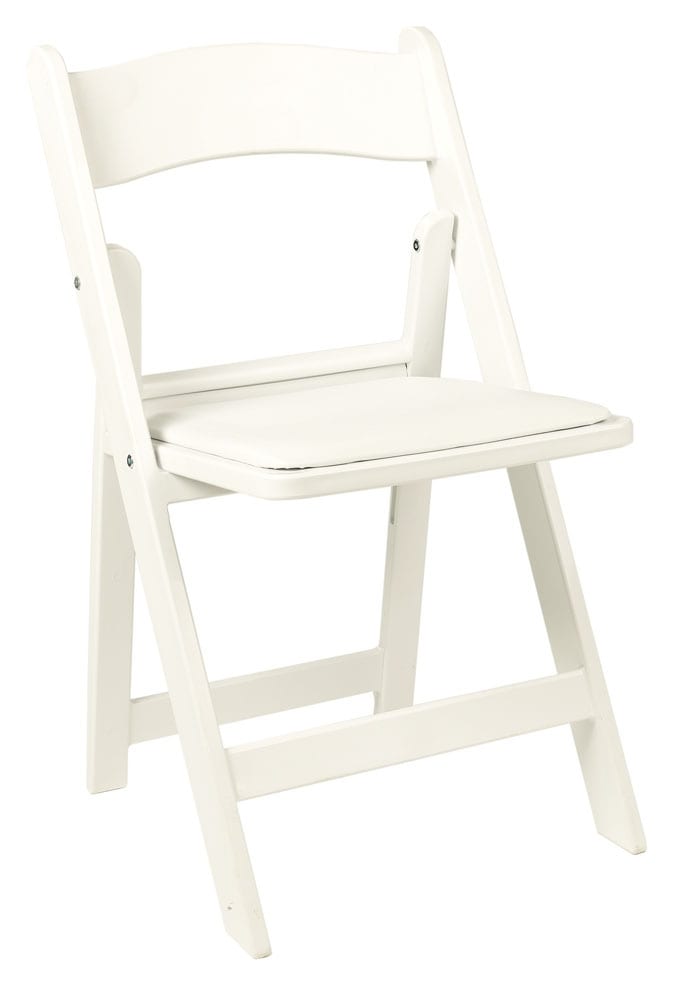 Folding Padded Chair White