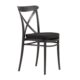 Cross Back Chair Black