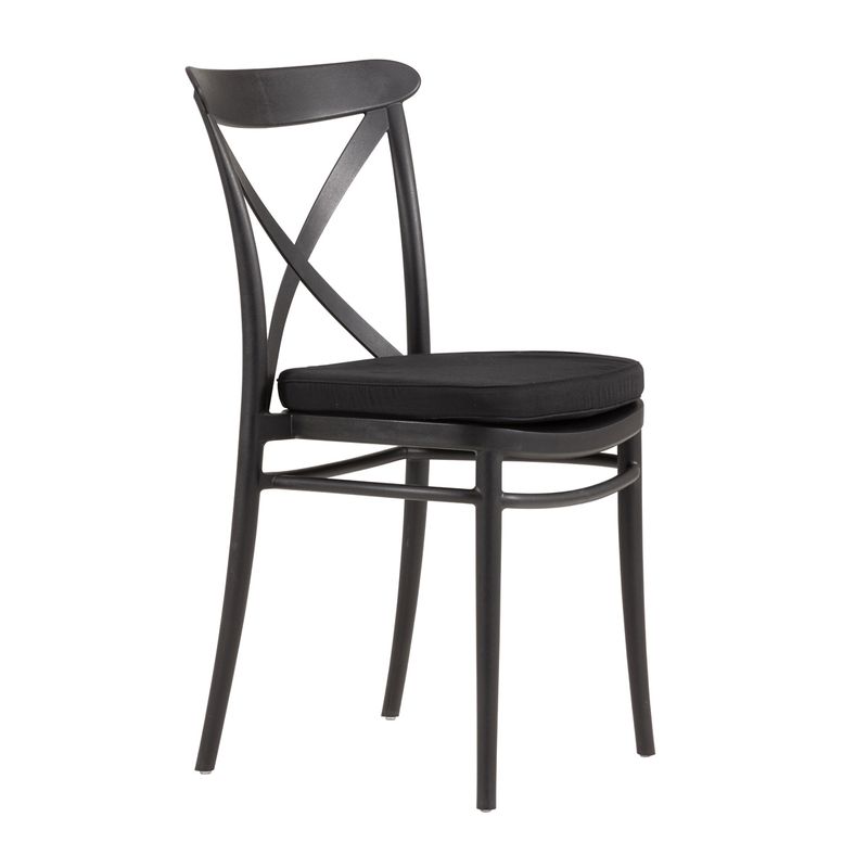 Cross Back Chair Black